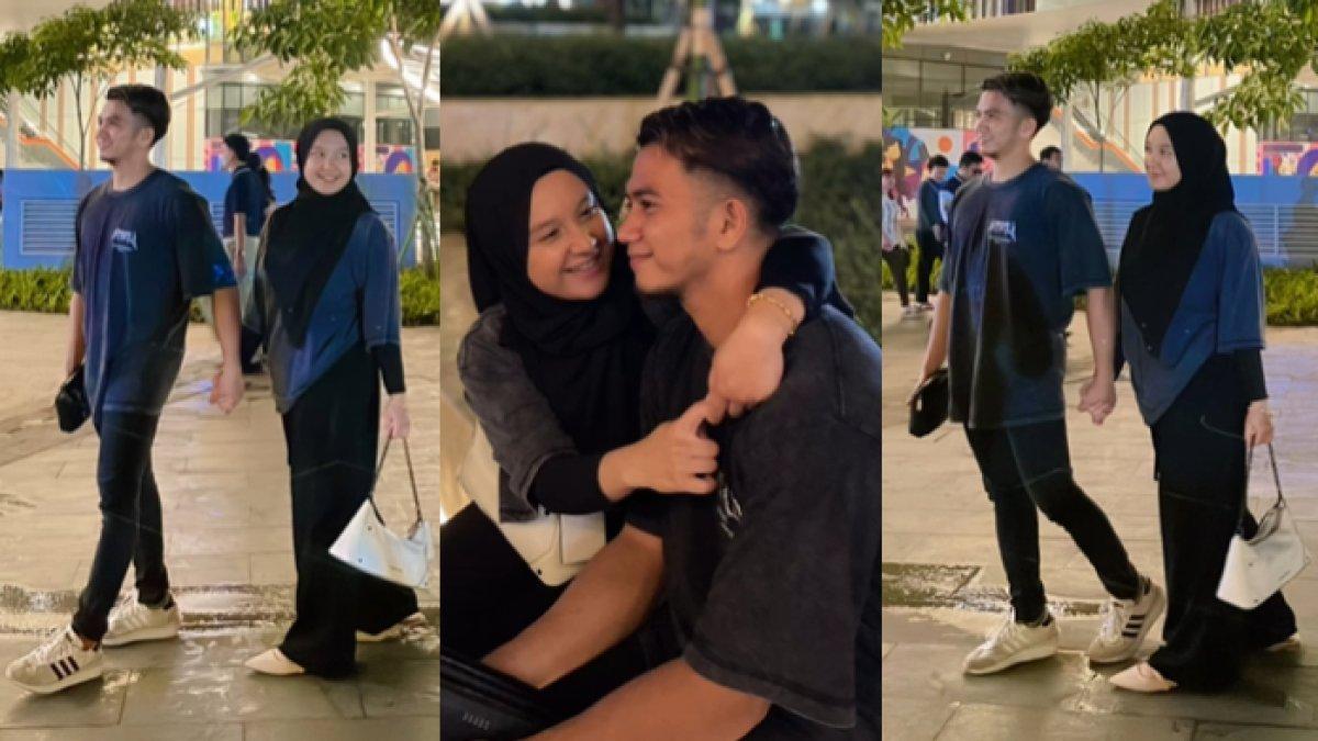 Rizki dan Hersa tampil serasi saat jalan-jalan
