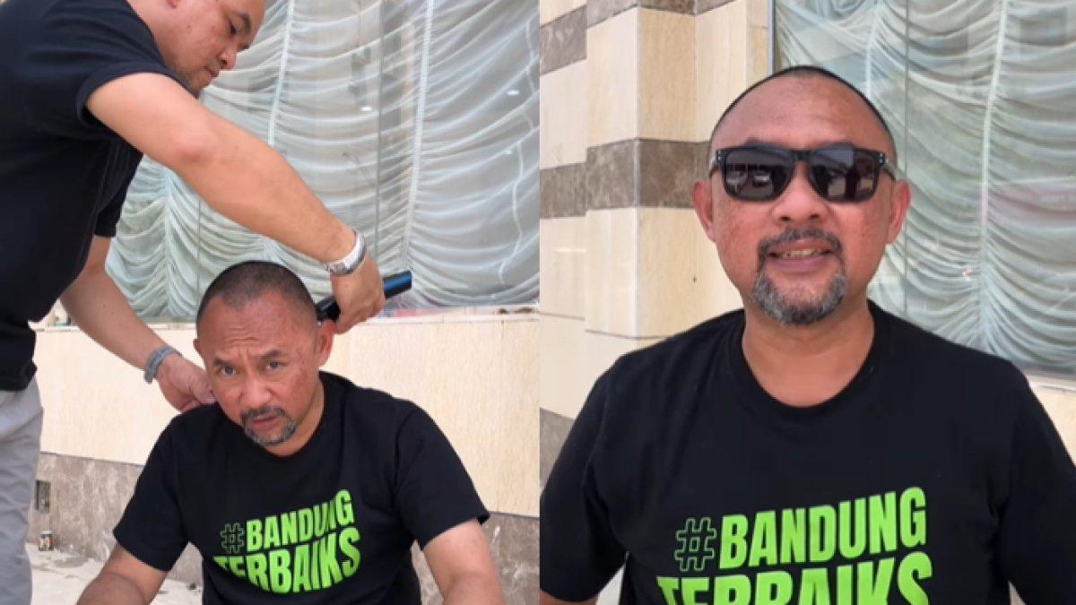 Ronal Surapradja memilih menyisakan sedikit rambutnya