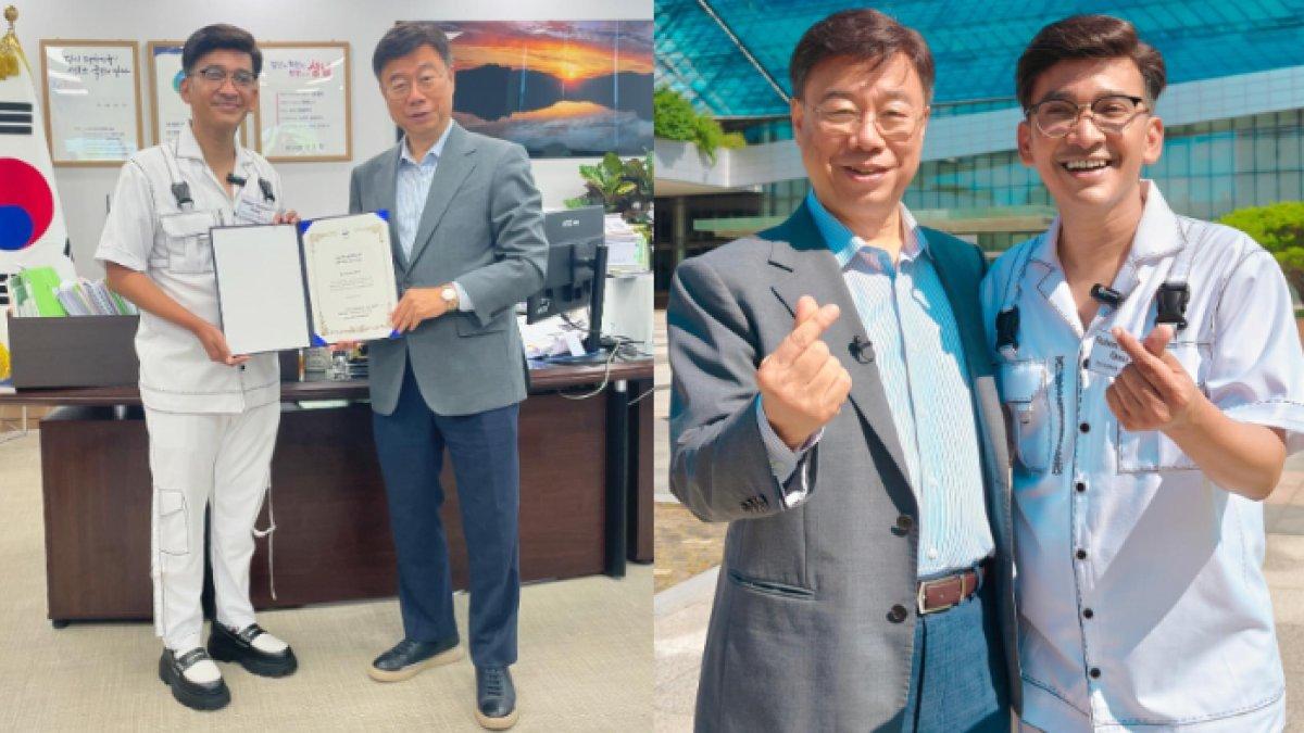 Ruben Onsu bertemu langsung dengan Walikota Seongnam Mayor Shin