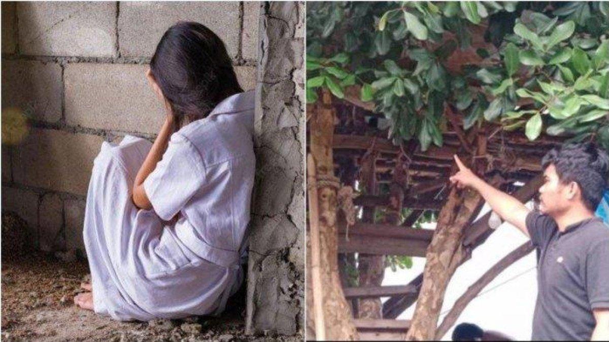 Rumah pohon lokasi siswi SMP di Nunukan dicabuli pacarnya