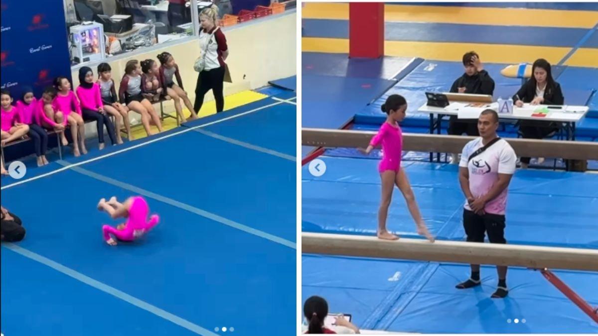 Salma Jihane ikut kompetisi gymnastik