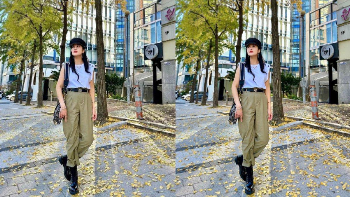 Sandra Dewi dinilai masih cocok jadi anak kuliahan gegara penampilan kecenya