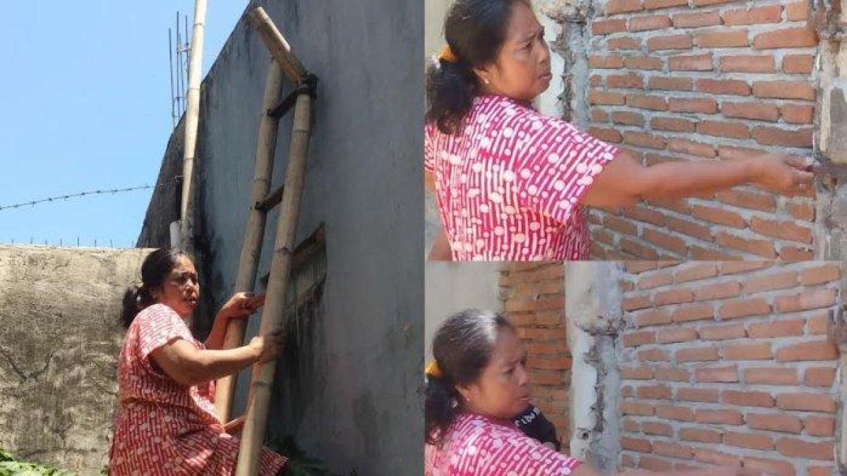 Santi (52), warga Jl Cilallang, Kelurahan Buakana