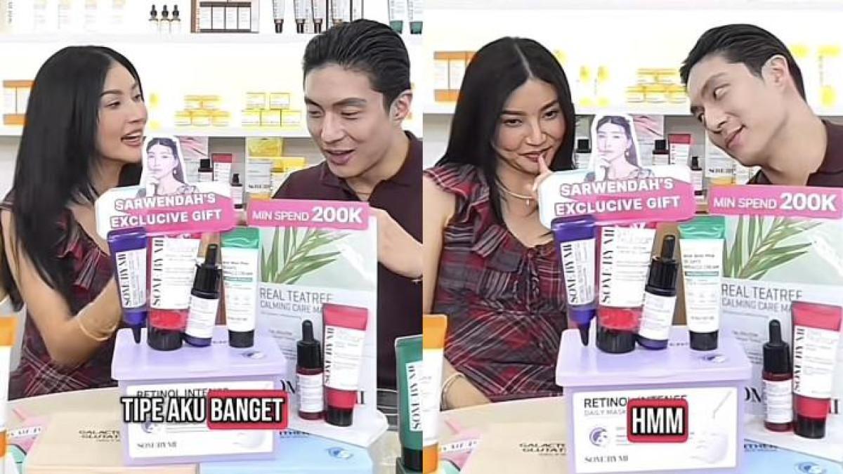 TIPE PRIA IDAMAN - Artis Sarwendah dan Giorgio Antonio live jualan dari Korea dicapture (25/7/2025). Tingkah Ruben Onsu disorot.