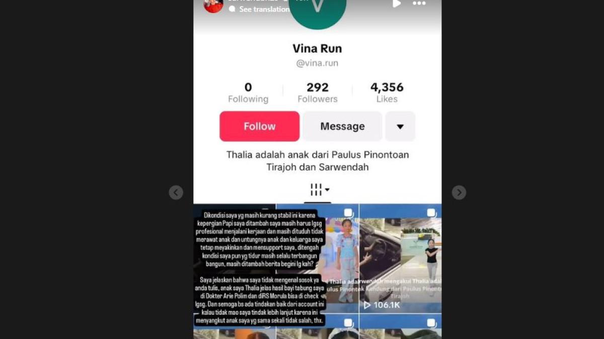 RUBEN ONSU NGAMUK - Sarwendah juga menegaskan bahwa Thalia adalah anak biologisnya bersama Ruben Onsu.