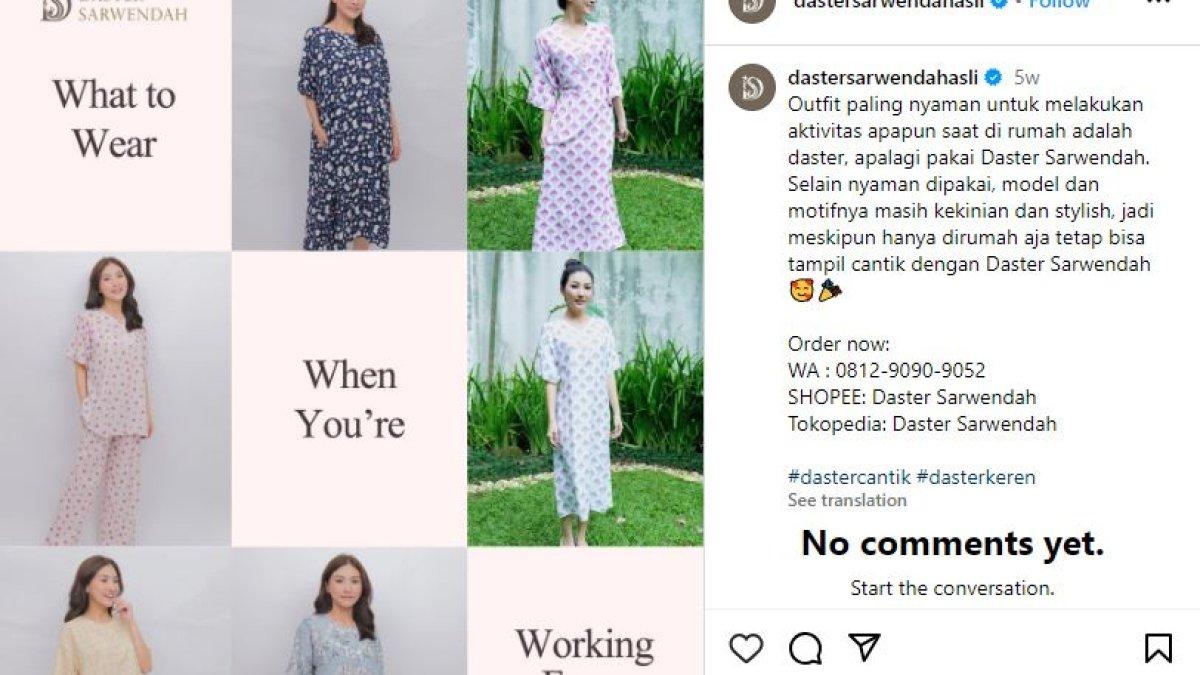 Sarwendah kembali merilis fashion lainnya.