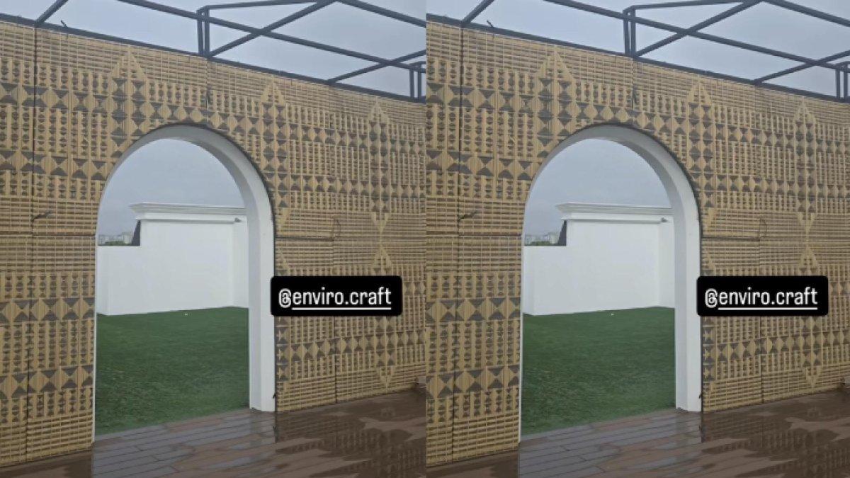 Sarwendah menunjukan kondisi bagian atap dan kolam renangnya yang disulap bak beach club.