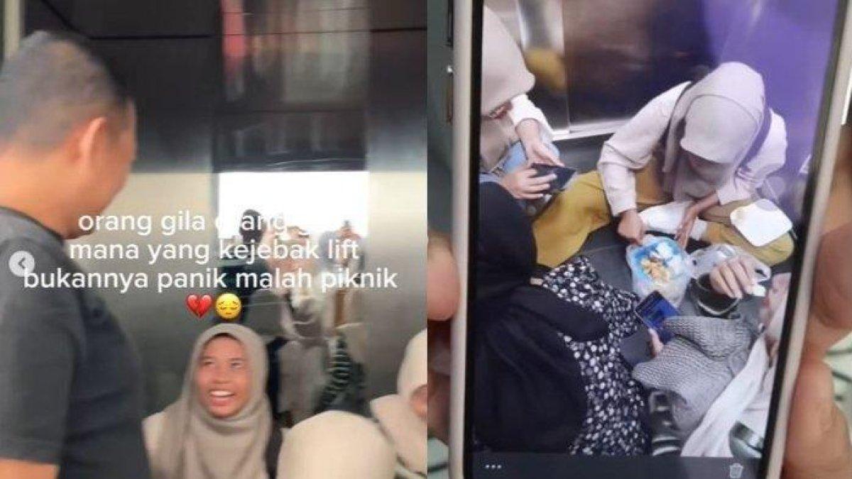 Sebuah video memperlihatkan momen mahasiswa Universitas Jember (Unej) terjebak di lift beredar viral di media sosial.