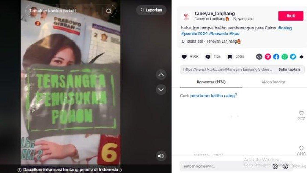 Sebuah video memperlihatkan warga memberikan label