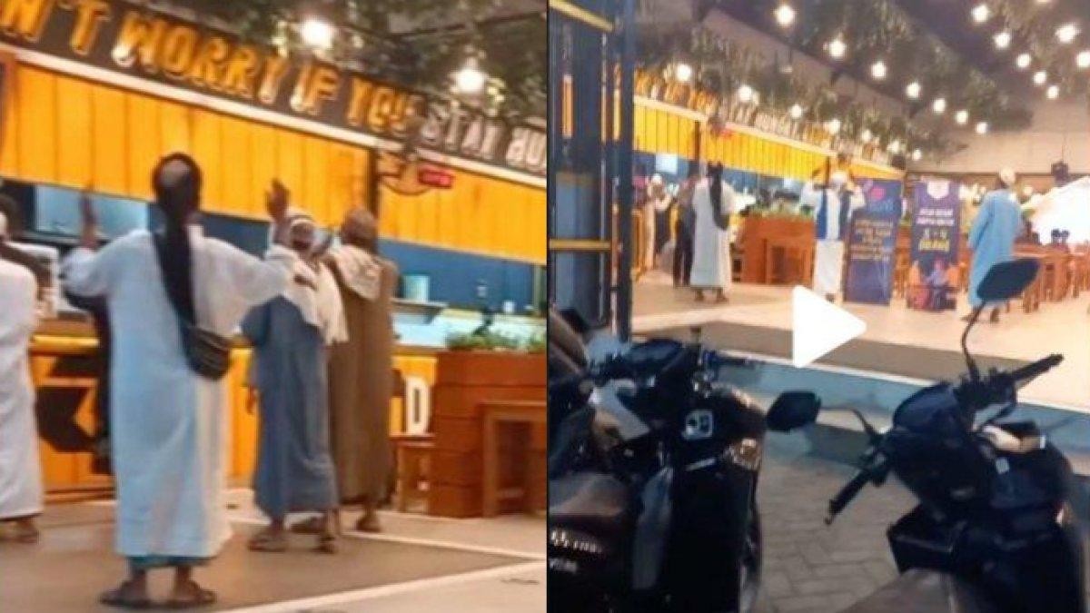Sekelompok pria berjubah geruduk restoran Mie Gacoan