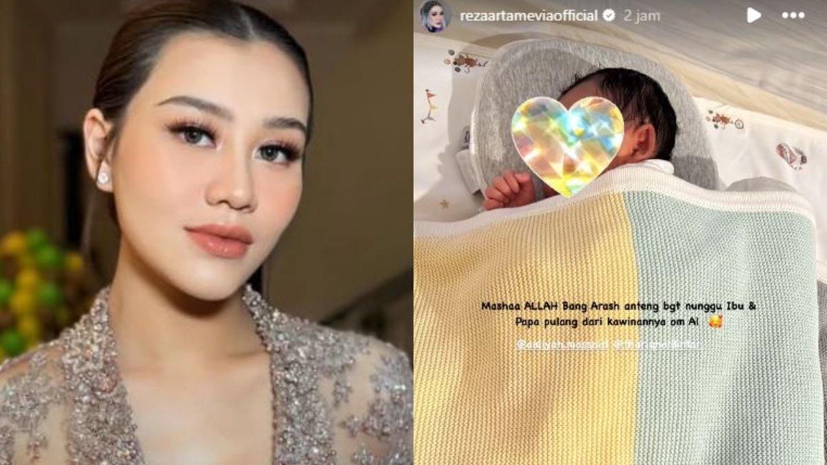 AALIYAH DATANG KE NIKAHAN AL GHAZALI - Selama Aaliyah dan suaminya, Thariq Halilintar menghadiri acara tersebut, sang buah hati dijaga oleh neneknya, Reza Artamevia.