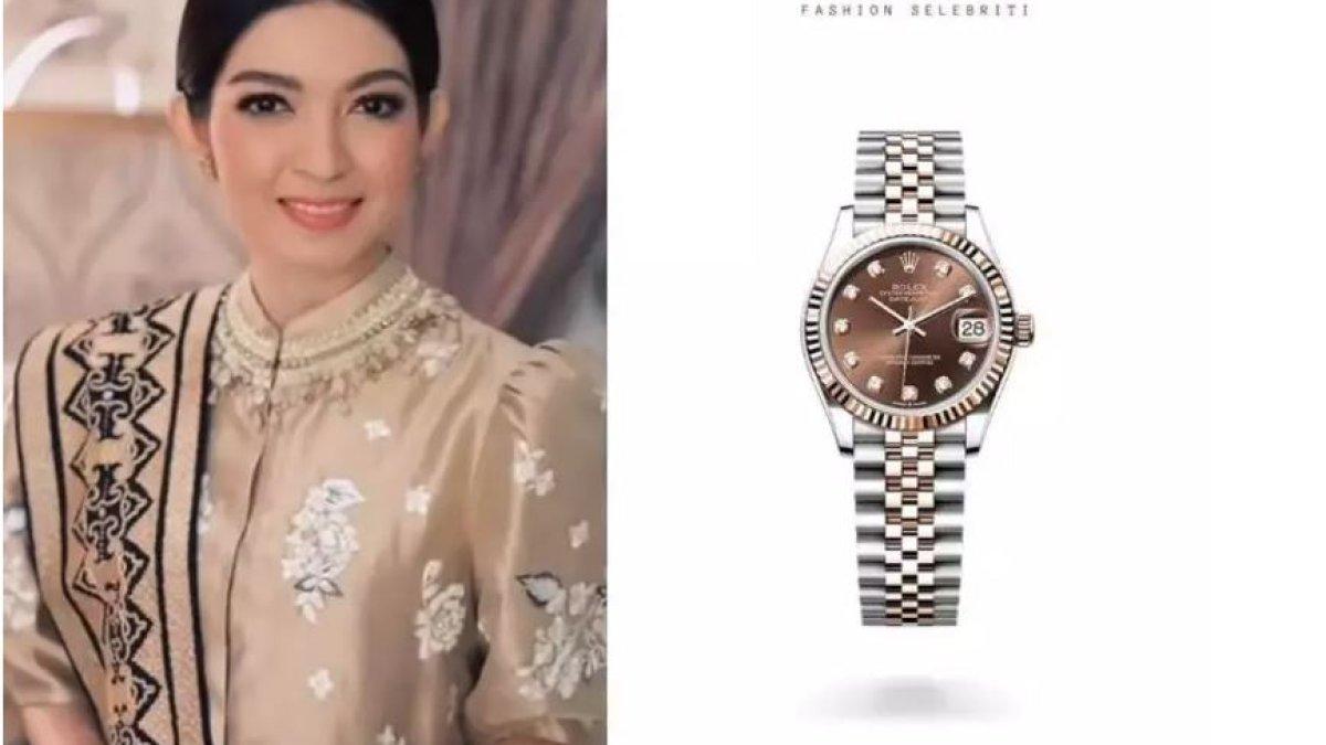 GAYA SELVI VS ARUMI - Selvi Ananda kedapatan memakai jam tangan mewah merek Rolex harga mencapai Rp 226 juta.