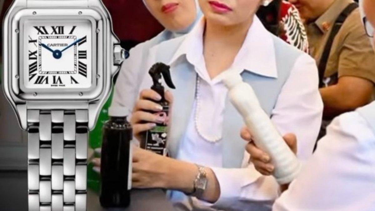 KOLEKSI JAM TANGAN MEWAH SELVI ANANDA - Selvi Ananda mengenakan jam tangan Cartier Panthere Small 23 yang berharga sekitar Rp 70 juta. 