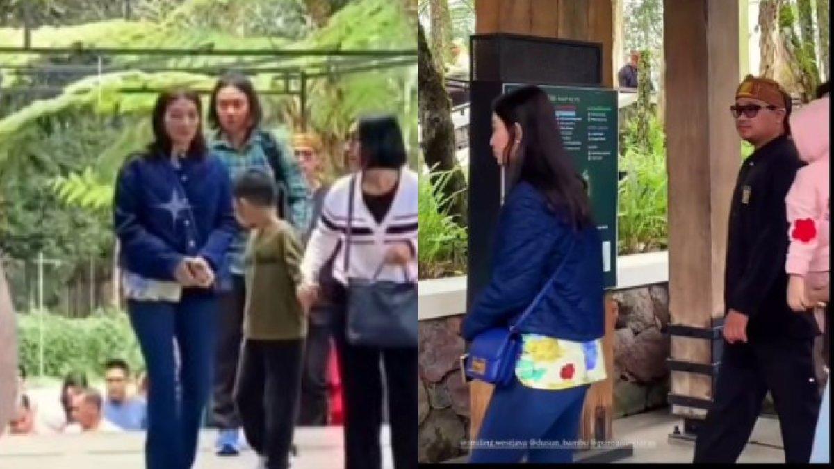 GAYA SELVI ANANDA- Selvi Ananda tampil kasual mengenakan jaket jeans denim.