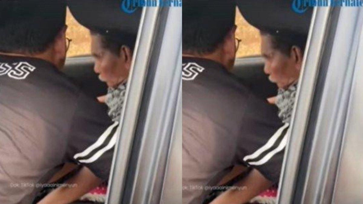 Seorang kakek mengemudikan mobil tak beraturan di jalan tol
