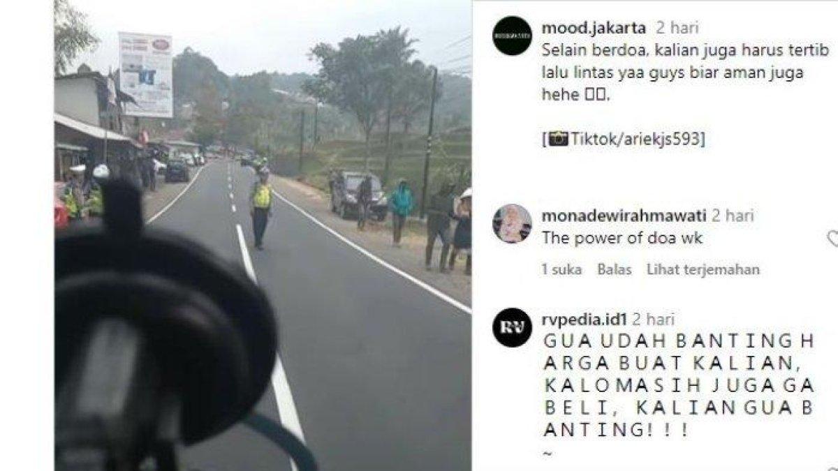 Seorang sopir berdoa hingga bisa lolos dari tilang saat ada razia polisi di jalan
