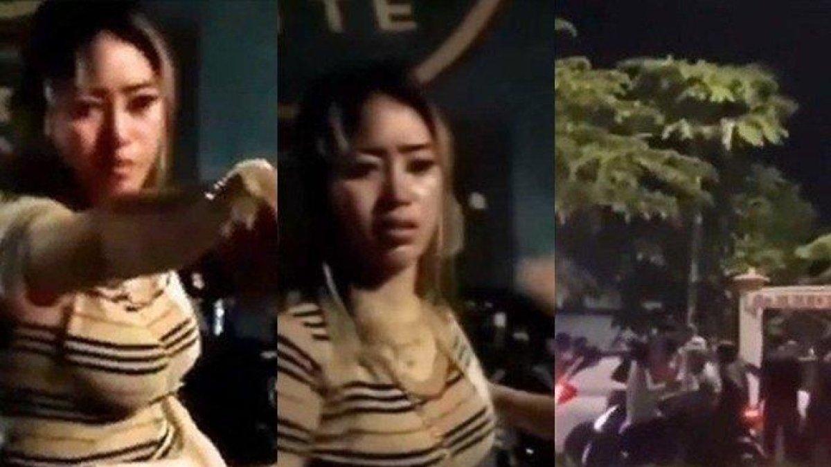 Seorang wanita dalam pengaruh alkohol marah-marah ke warga yang sedang menggelar pengajian.