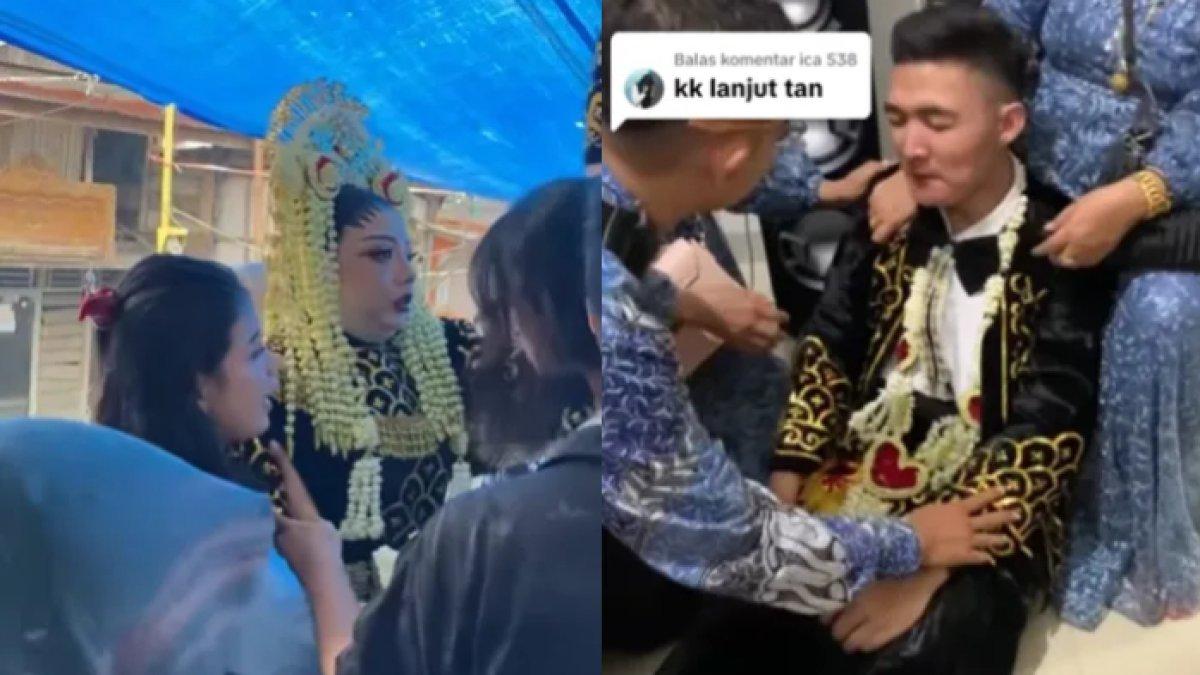 Sepasang pengantin kesurupan di tengah pesta pernikahan