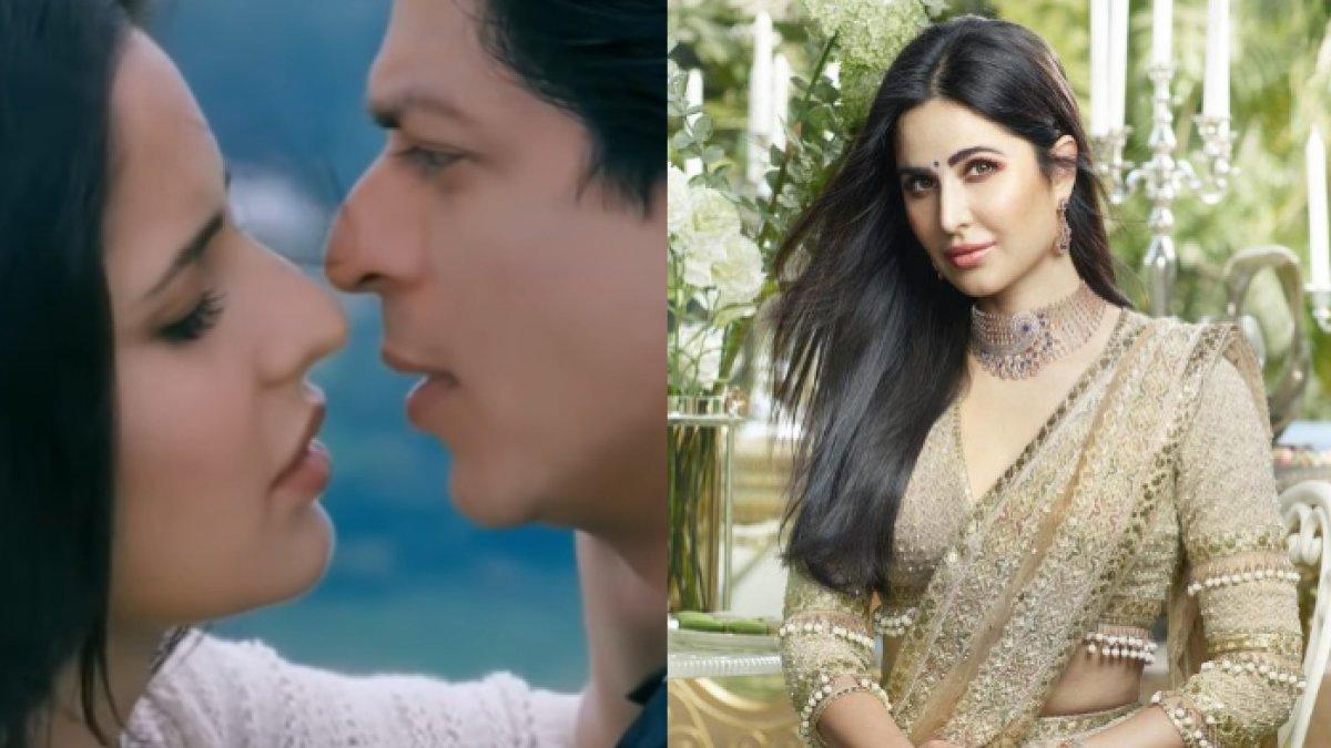 Shah Rukh Khan ciuman saat beradu akting dengan Katrina Kaif.