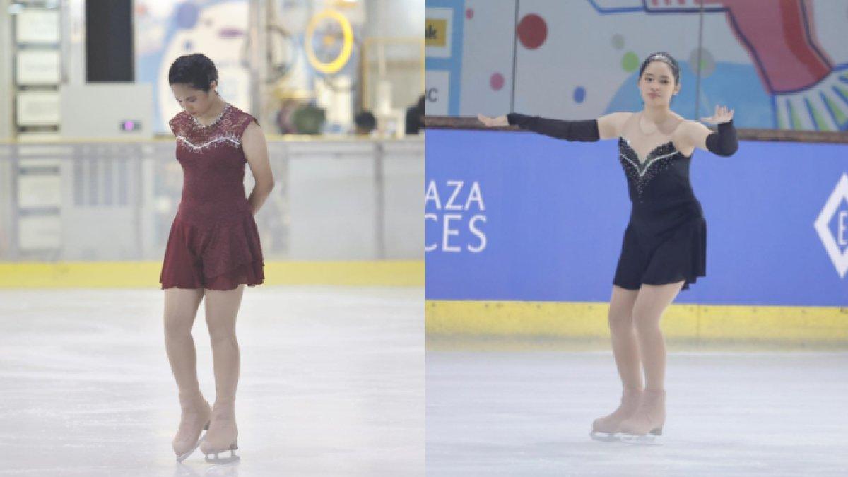 Shakiena jago main ice skating