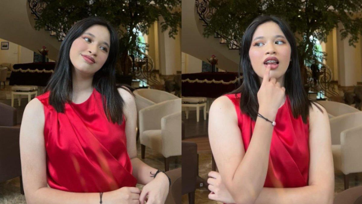 Shakiena mencoba mengaplikasikan make up yang minimalis namun tetap memikat