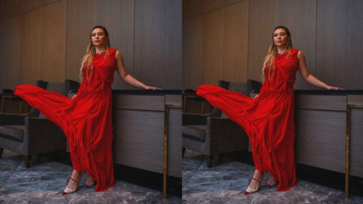 Shaloom Razade tampil berkelas pakai dress merah
