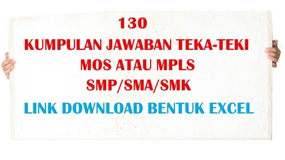arti atau jawaban dari teka-teki yang muncul dalam Masa Pengenalan Lingkungan Sekolah (MPLS) 2024.