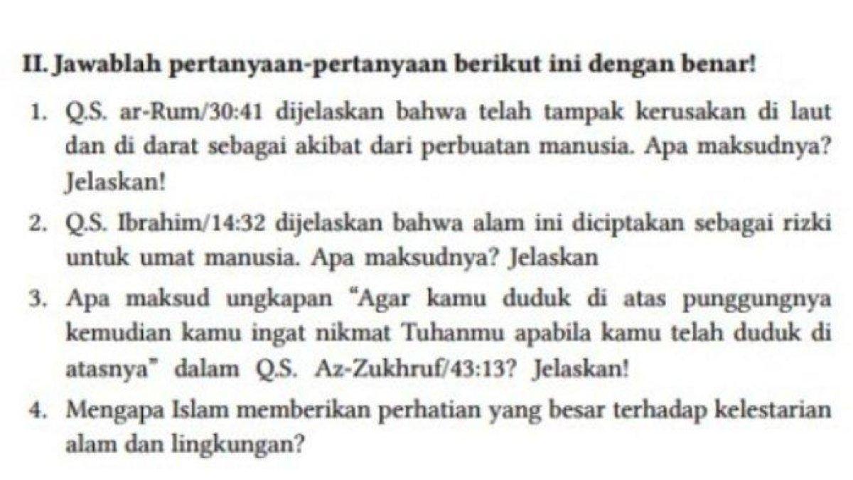 Soal PAI kelas 8 Kurikulum Merdeka halaman 26.