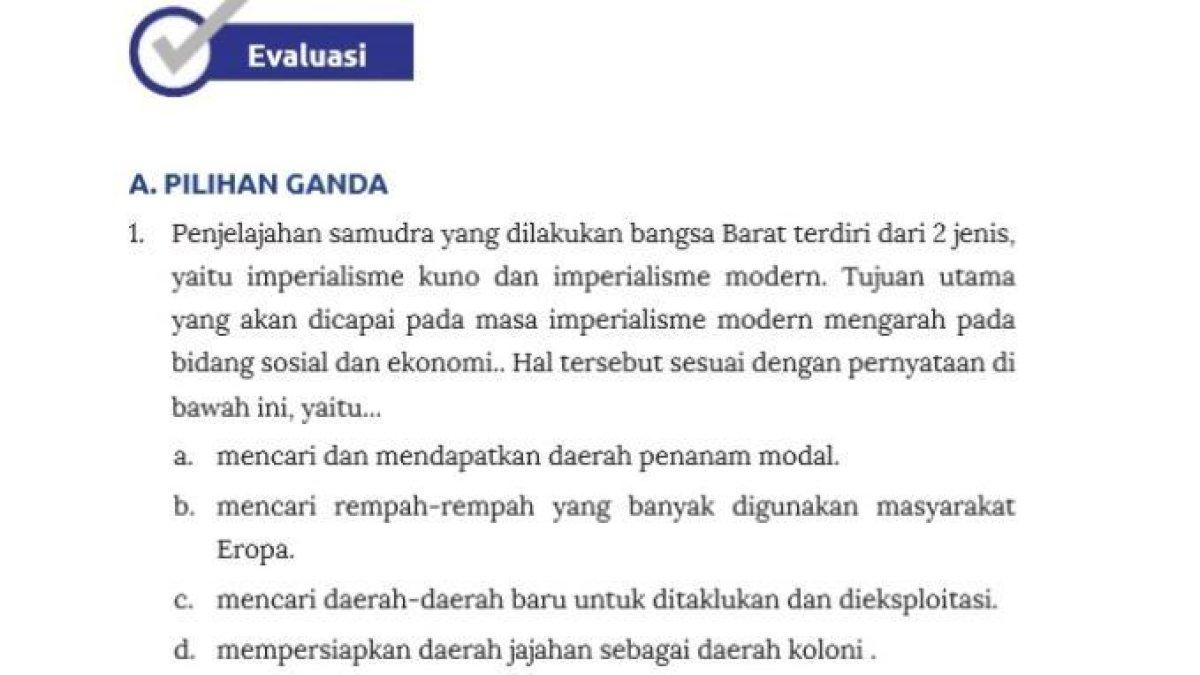 KUNCI JAWABAN IPS KELAS 8 - Soal buku IPS Kelas 8 halaman 217 218 219 Evaluasi, Kurikulum Merdeka - Kunci jawaban IPS Kelas 8 halaman 217 218 219 Evaluasi, Kurikulum Merdeka: Tema 3, Nasionalisme dan Jati Diri Bangsa, dapat jadi bahan koreksi.