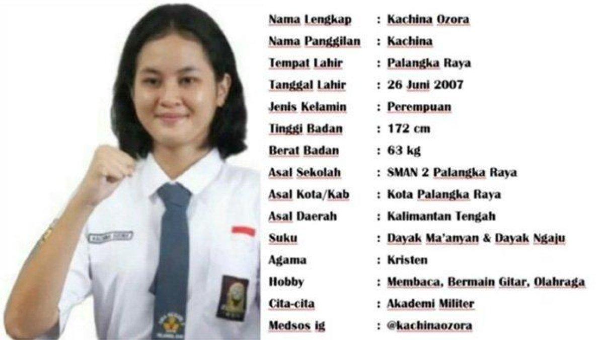 Sosok Kachina Ozora, Siswi SMAN 2 Palangka Raya