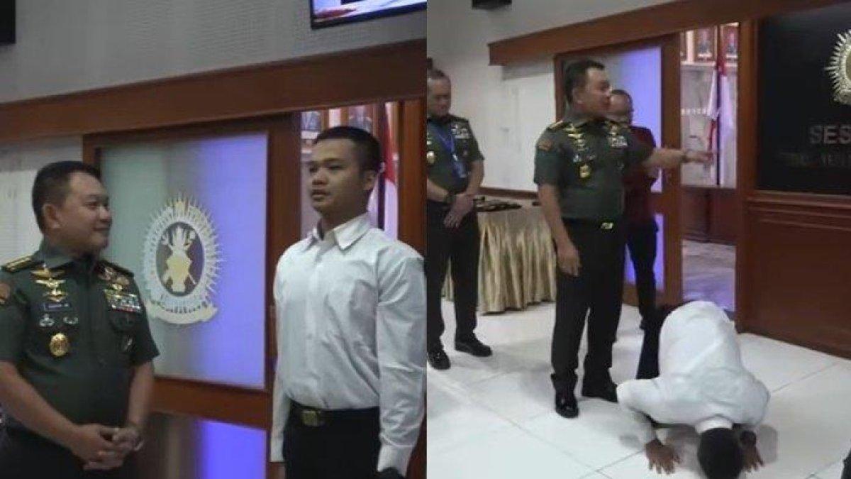 Rafi Atqiya sujud syukur lolos jadi Bintara.