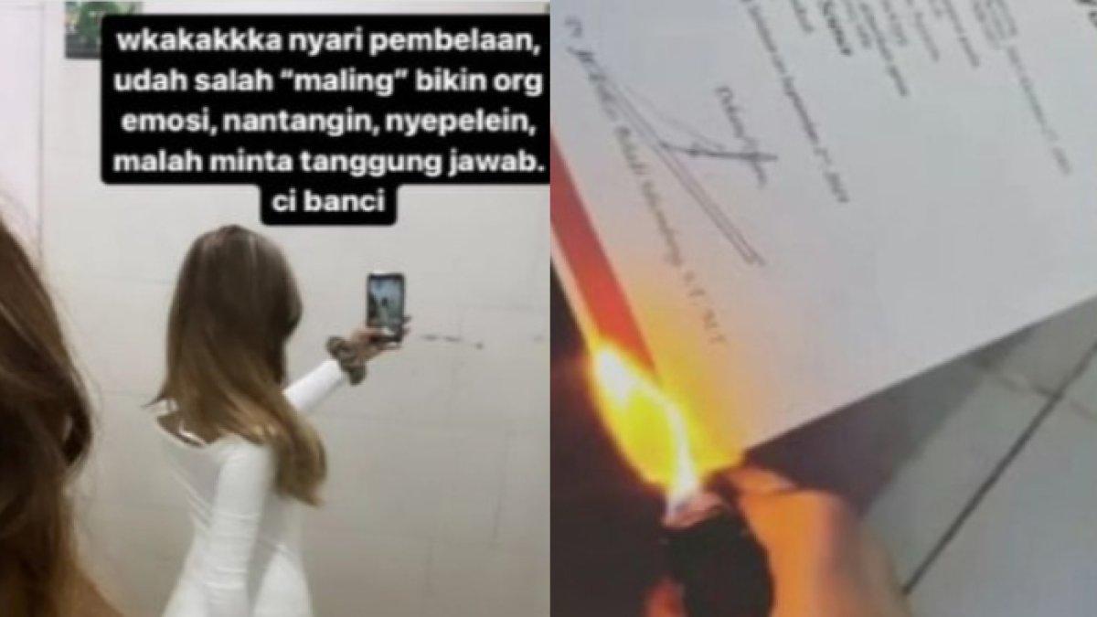 Sosok Rebecca bakar ijazah S1 mantan pacar