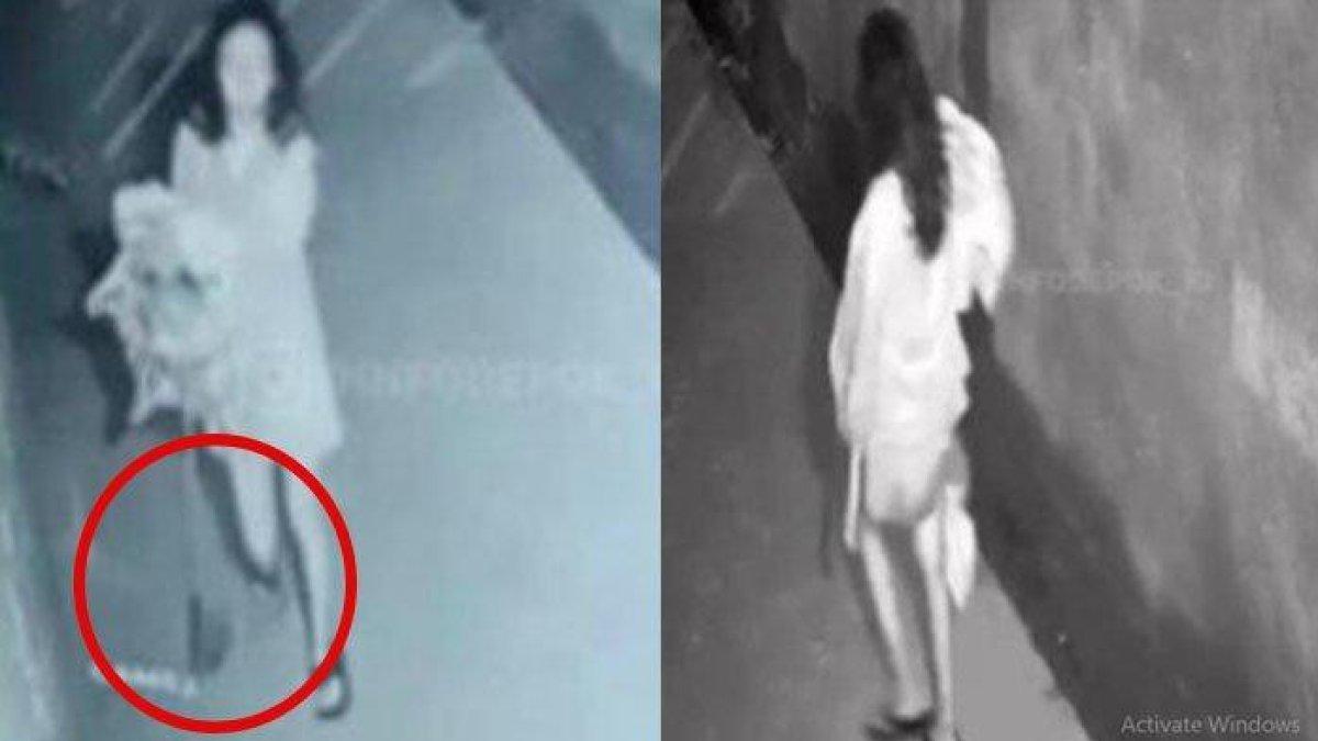 Sosok ibu muda yang buang bayinya ke selokan setelah diduga melahirkannya, aksi tersebut terekam CCTV