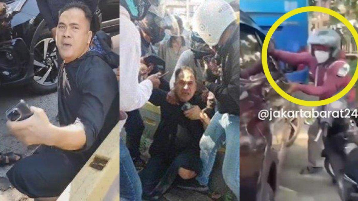 Sosok pria hoodie merah maroon yang sempat bikin Saipul Jamil meraung-raung. Bukan polisi namun ancam dan maki sang pedangdut