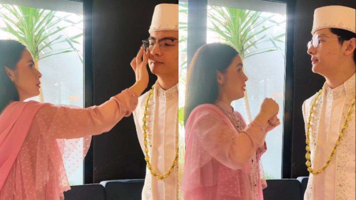 Steffi Zamora saat di nikahan kakaknya, Steven Alvero.