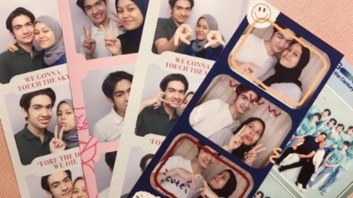 Steven Alvero dan Kyna Sangadi photo box bareng