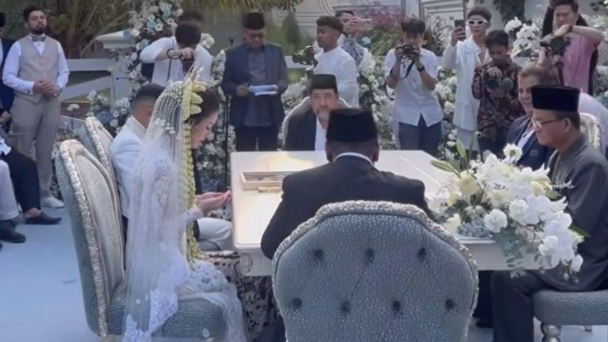 Suasana akad nikah Susan Sameh dan Khalid Atamimi