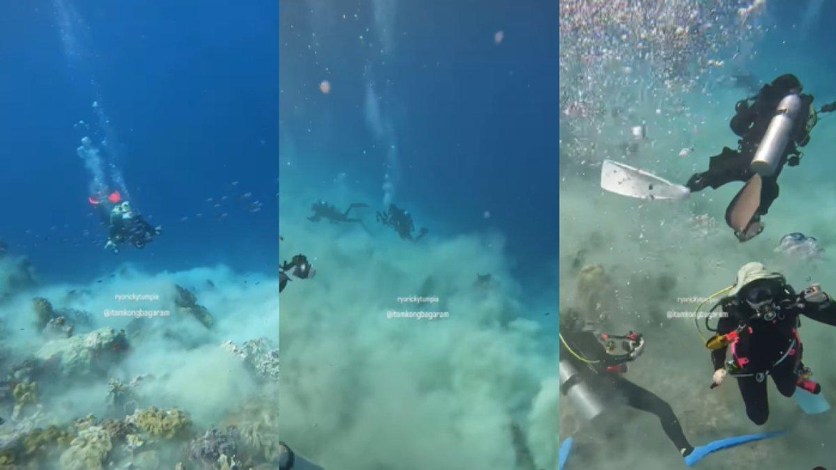 Suasana saat gempa melanda dasar laut