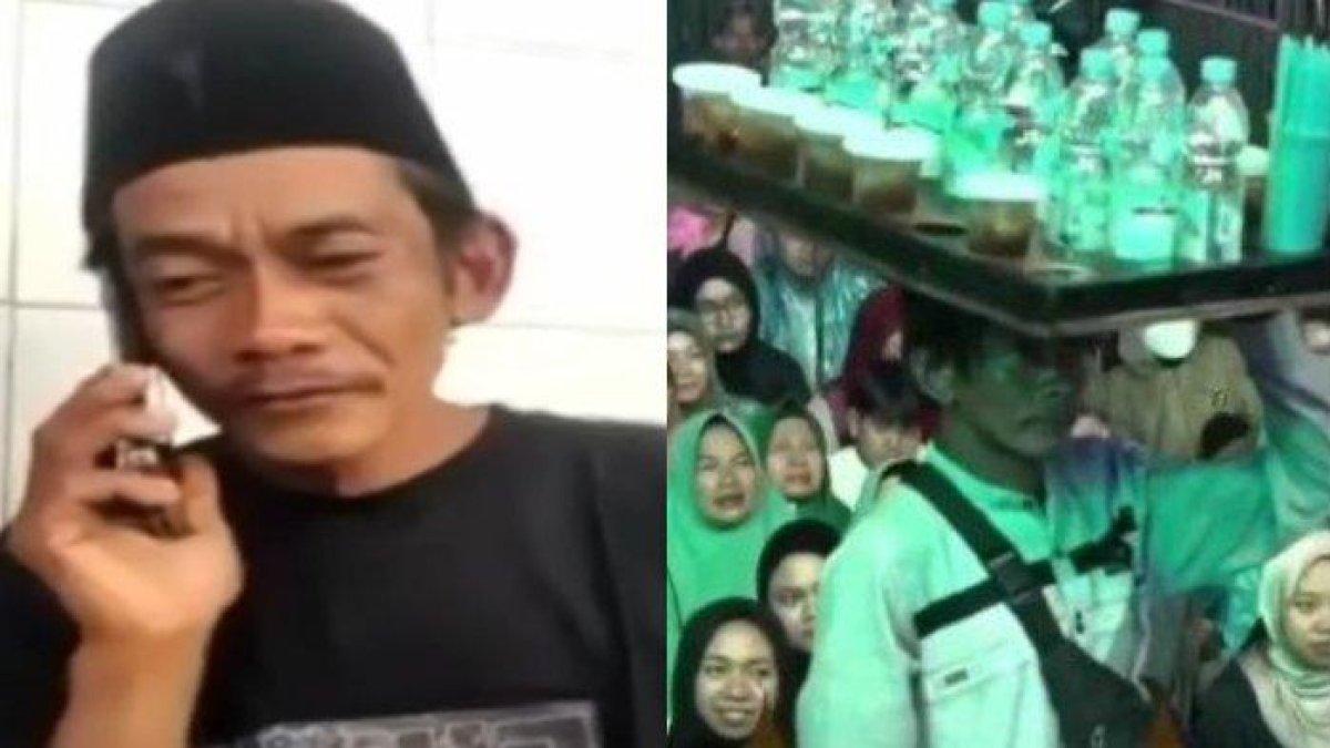 Suhaji pedagang es teh viral tetap jualan meski sudah kaya raya.