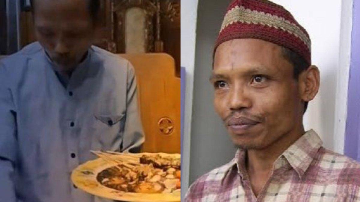 Sumanto bikin konten mukbang sate