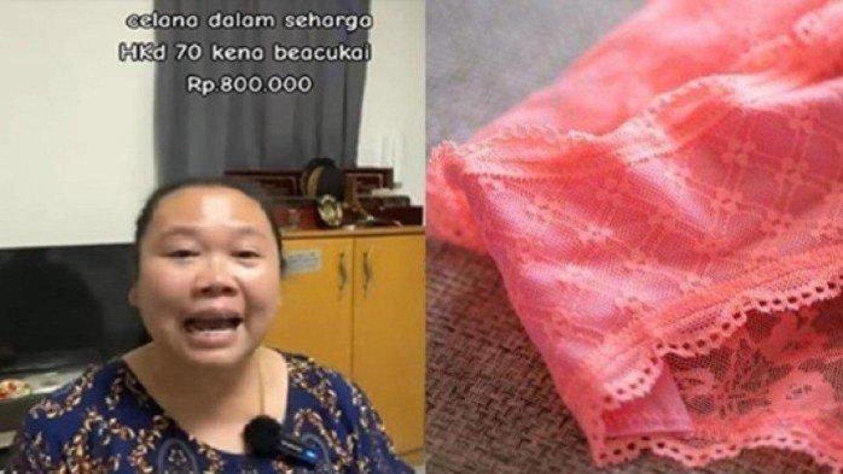 TKW bernama Yuni mengeluh lantaran celana dalam seharga sekitar Rp 140.000 yang ia kirim ke Indonesia dikenakan bea masuk dan pajak sebesar Rp 800.000
