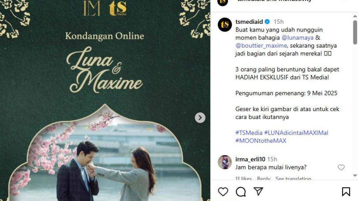ACARA PERNIKAHAN LUNA MAYA DAN MAXIME - TS Media mengundang para warganet untuk ikut serta dalam momen bahagia Luna Maya dan Maxime Bouttier.