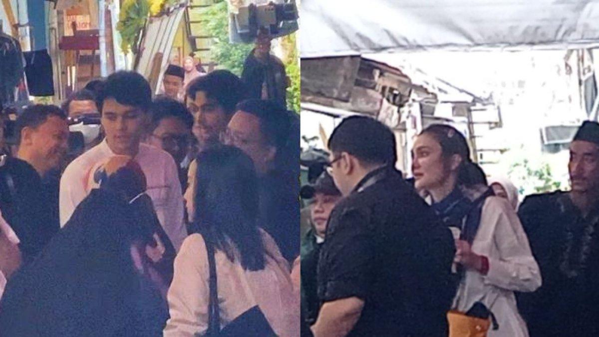 Tampak Luna Maya hadir di rumah Maxime Bouttier untuk menyapa para pelayat.