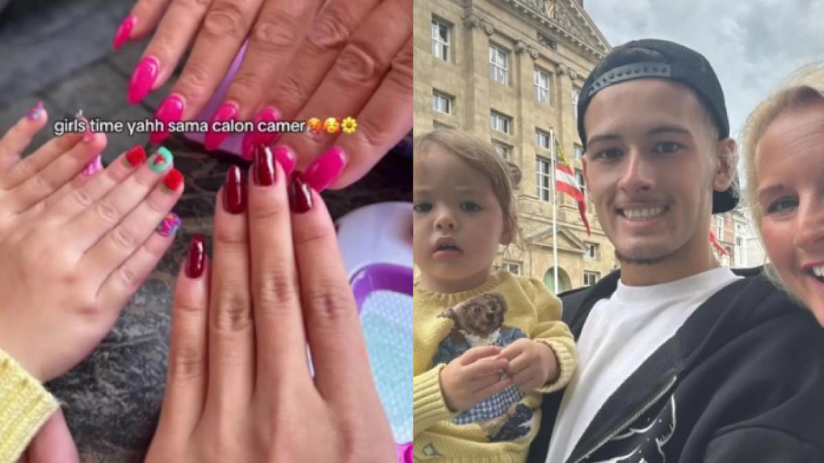 SUSUL KE BELANDA - Tampak keluarga Justin Hubner sangat antusias menyambut kedatangan Jennifer Coppen dan Kamari.