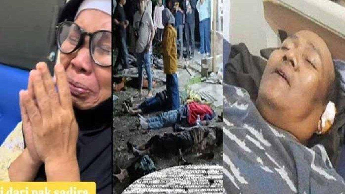Tangis istri sopir bus Putera Fajar yang angkut rombongan SMK Lingga Kencana