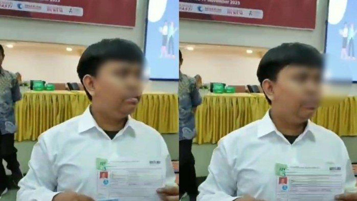 Tangkapan layar MH joki CPNS Kemenkumham saat diamankan panitia di Kampus Universitas Islam Makassar, Minggu kemarin.