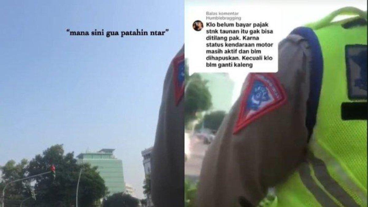 Tangkapan layar oknum polisi