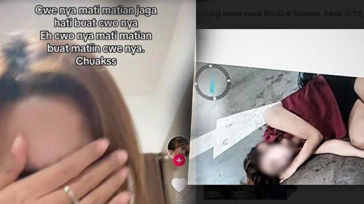 Tangkapan layar status Andini di TikTok sebelum tewas usai karaoke bareng pacar di Surabaya, Kamis, (4/10/2023.