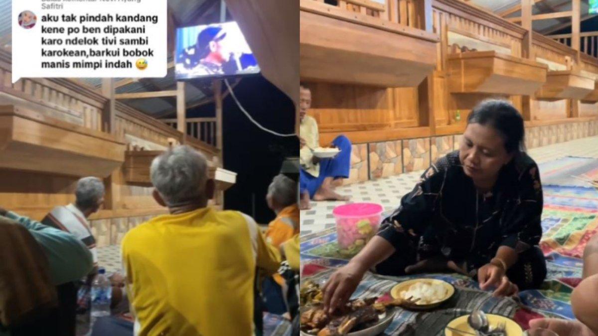 Terdapat TV dengan layar yang cukup besar untuk hiburan para karyawannya