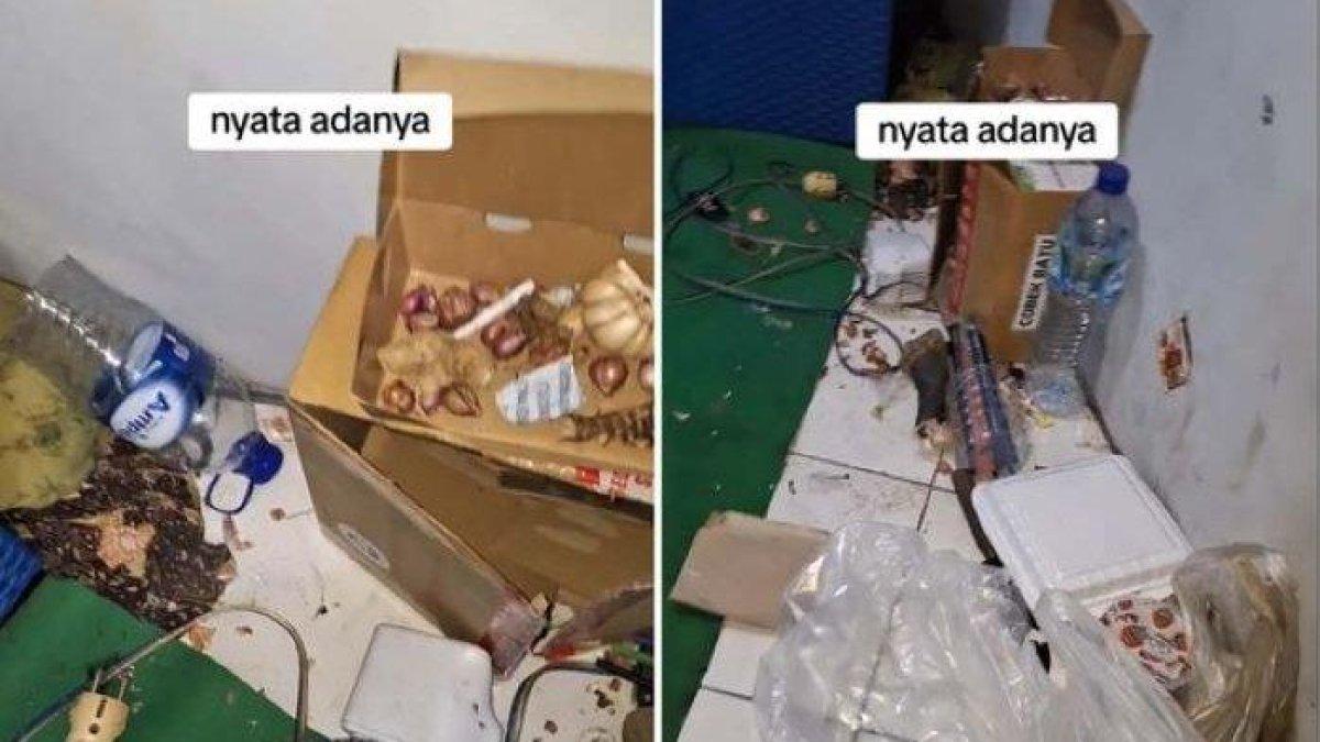 Terdapat sebuah unggahan yang memperlihatkan kondisi kamar